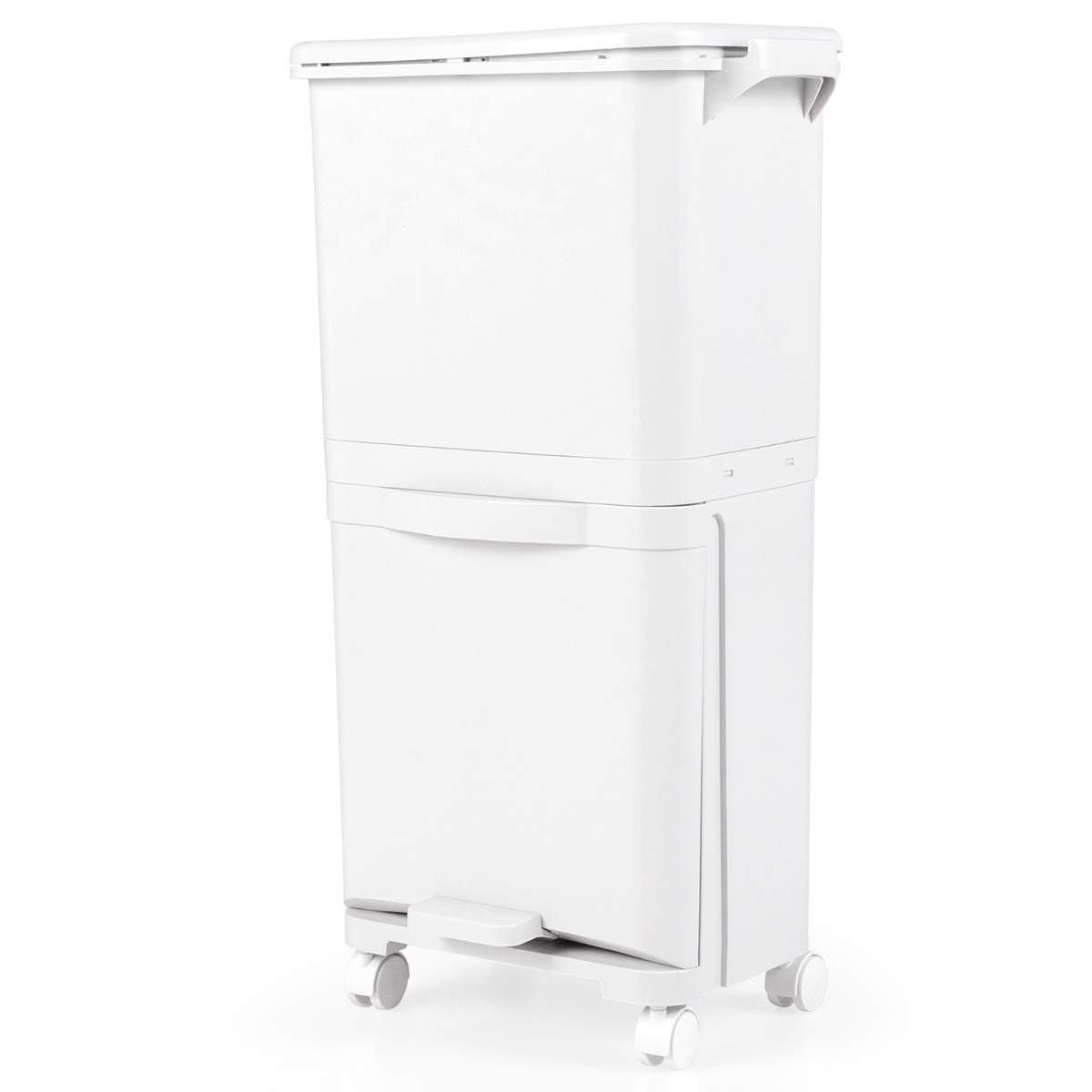 3-rums skraldespand – 40L, let at rulle, pladsbesparende