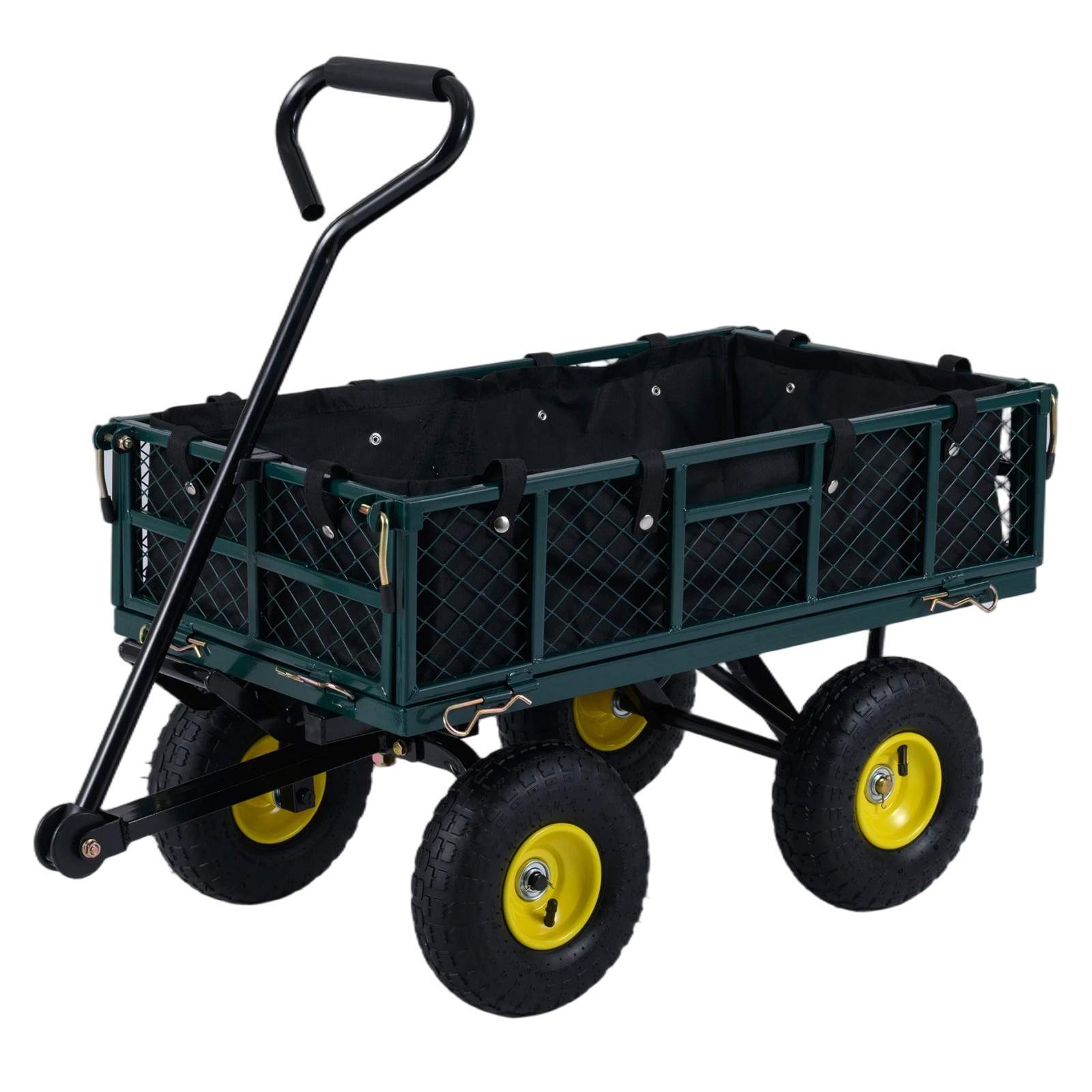 Kraftig, foldbar havevogn – 900 lbs kapacitet, grøn