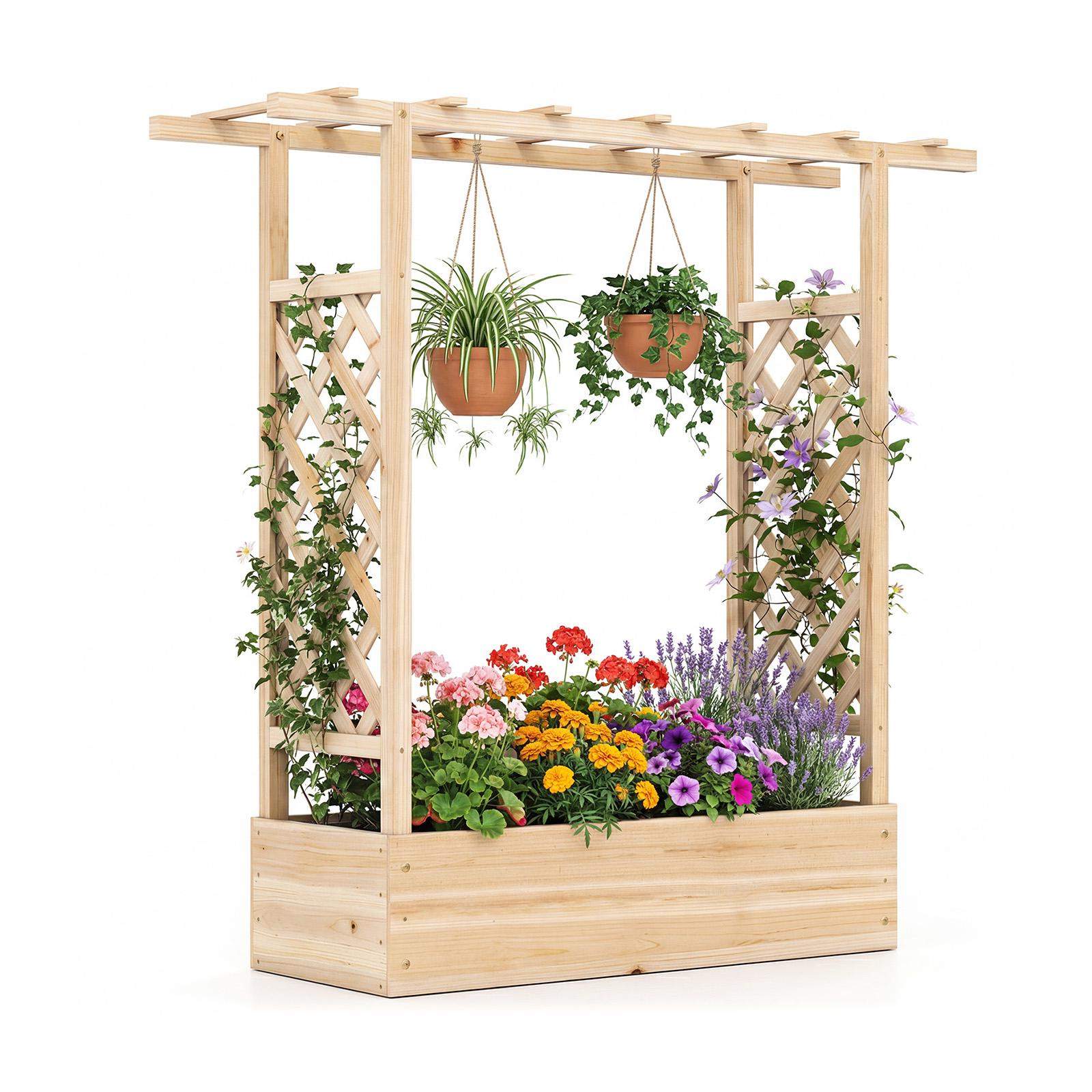Vertikal haveplantekasse med espalier – Grantræ