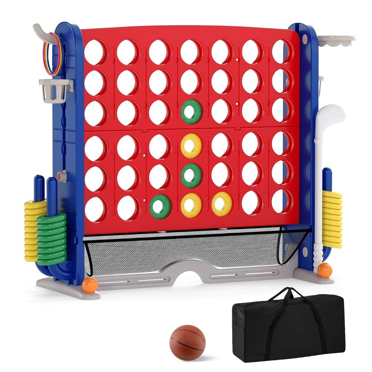 4-i-1 Giant Connect-spilsæt med basketball og golf