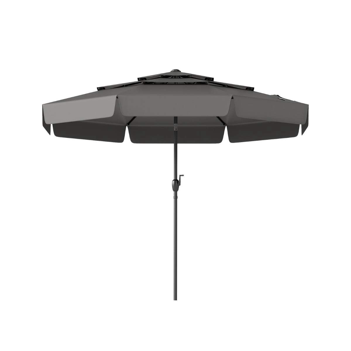 300 CM Udendørs Parasol – Vipbar, Ventileret, Grå