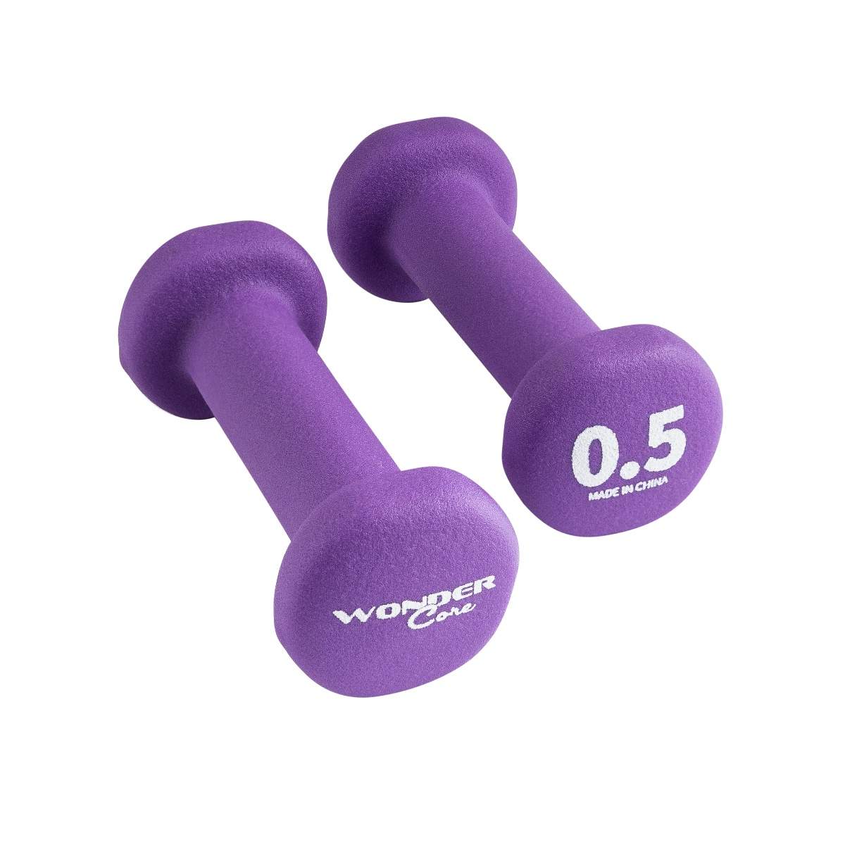 Neopren håndvægtsæt, 0,5 kg, skridsikker, par