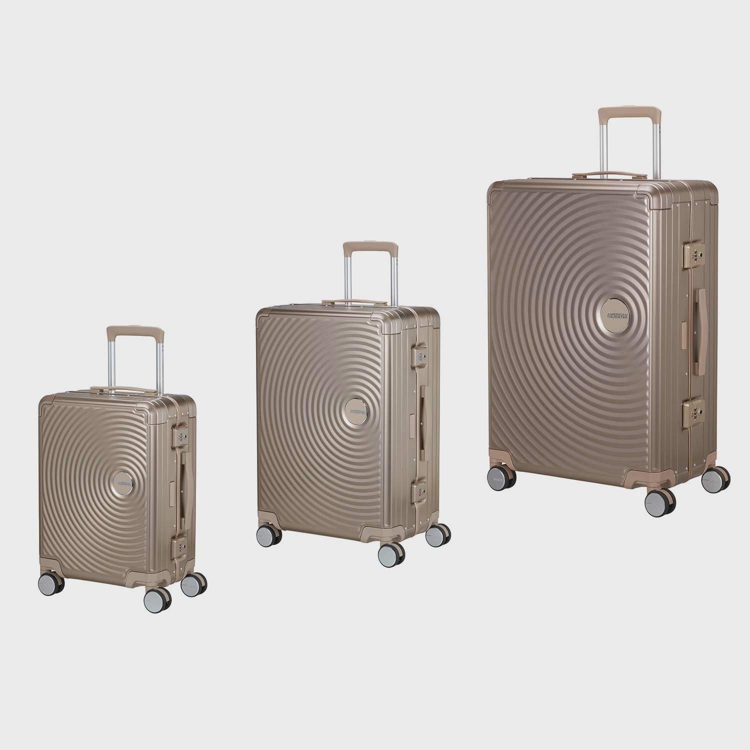 Bagageset 3-delat spinnerhjul i aluminiumbrons | Hem & Hobby | Pryloteket