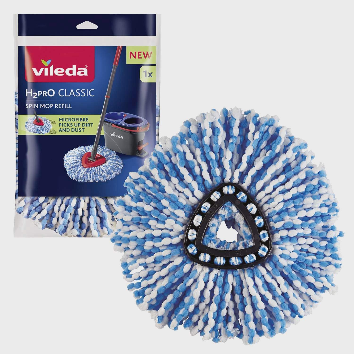 Spin Mop Refill – Maskinvaskbar, mikrofiber billede