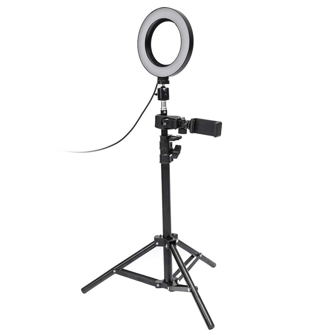 Selfie lampa / Ring light (17 cm) och stativ | Elektronik - Tillbehör Mobil & Surfplatta - Selfie Tillbehör - Selfielampor | Pryloteket