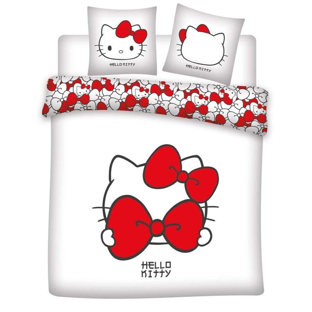 Hello Kitty dynebetræk i polibomuld, 135 cm