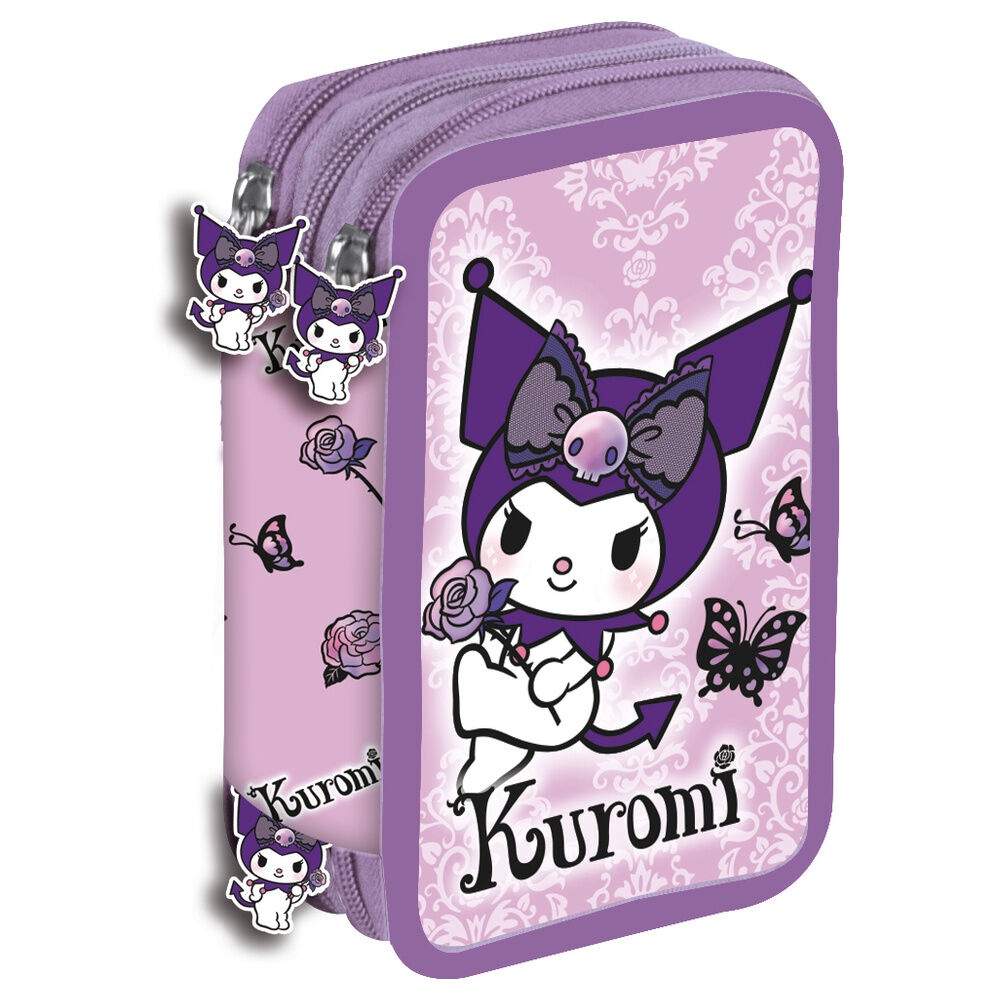 Hello Kitty Kuromi Lilla tredobbelt penalhus
