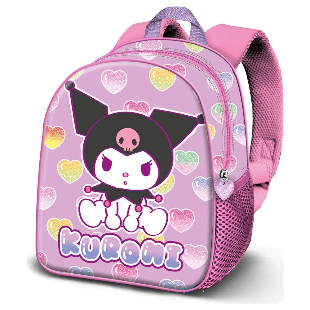 Hello Kitty Kuromi Hearts 3D rygsæk 31 cm