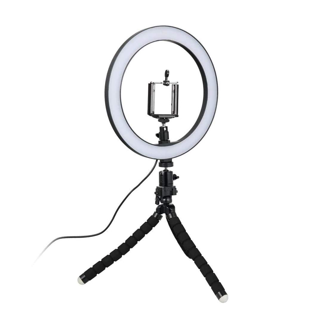 Selfie-lampa/Ring light (26 cm) med formbart stativ | Elektronik - Tillbehör Mobil & Surfplatta - Selfie Tillbehör - Selfielampor | Pryloteket
