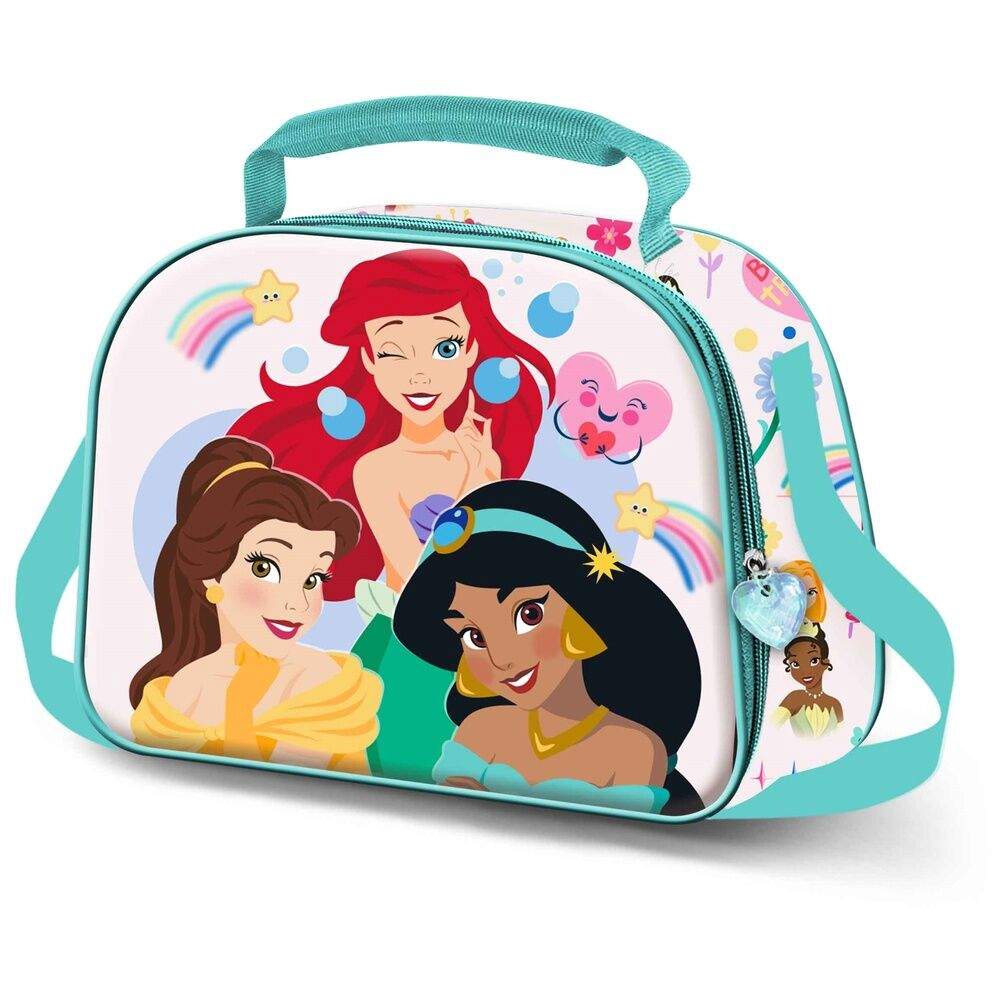 Børne 3D madtaske – Disney Prinsesse, isoleret, 20x25,5x10cm