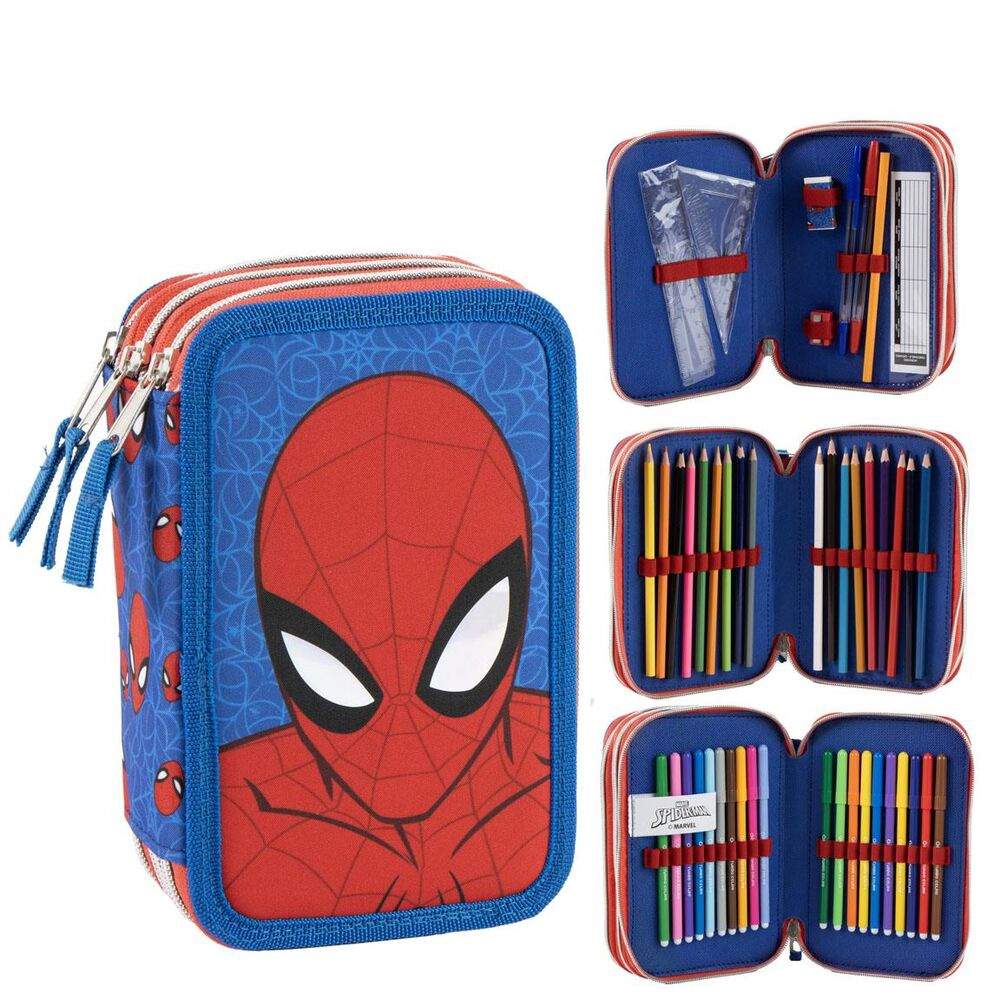 Marvel Spiderman tredobbelt penalhus