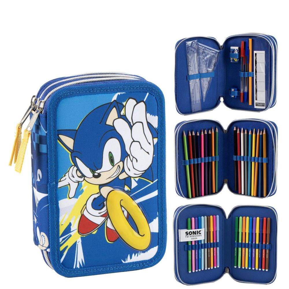 Sonic the Hedgehog tredobbelt penalhus