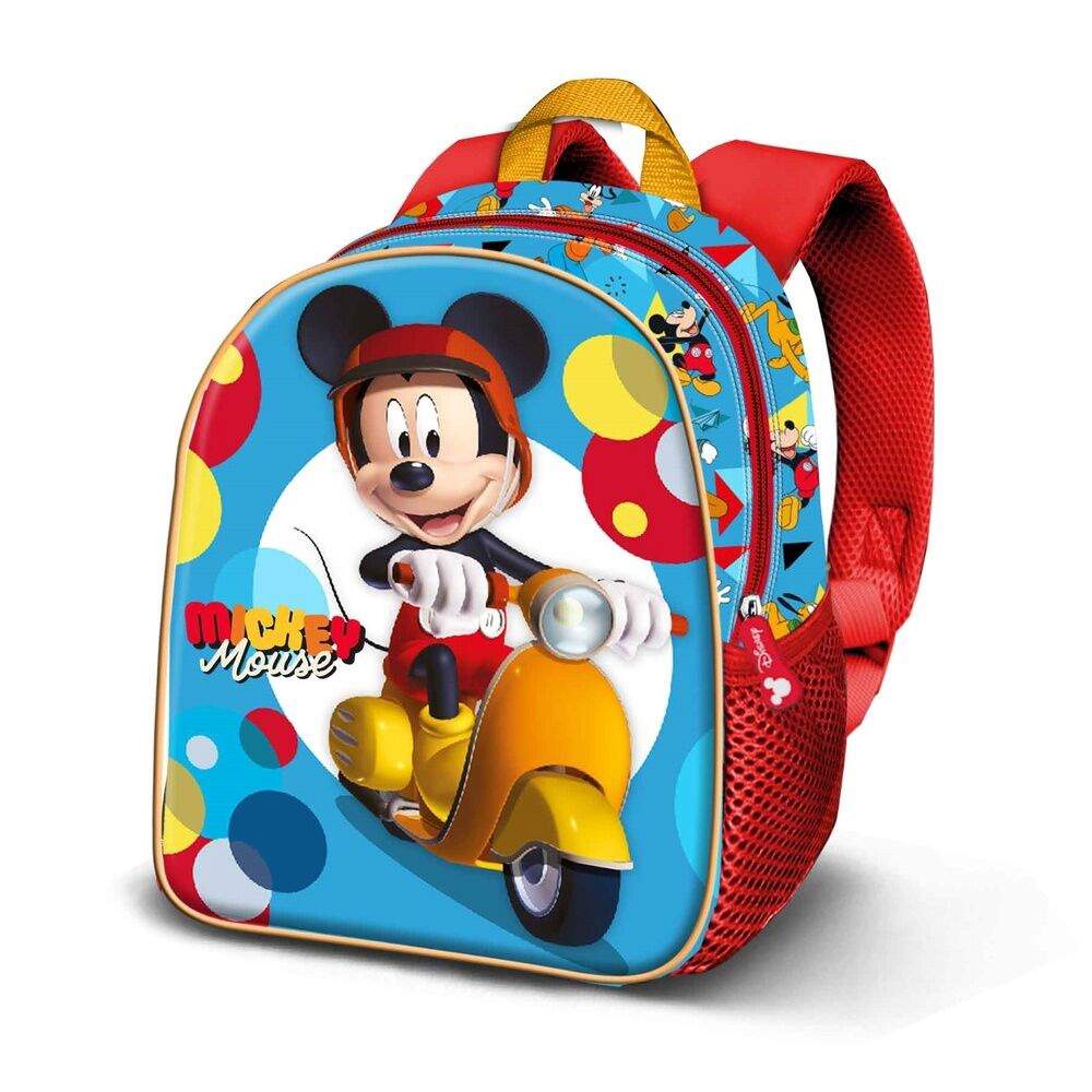 Mickey Mouse 3D-rygsæk – 31 cm, børnehaveklasse, polstrede stropper