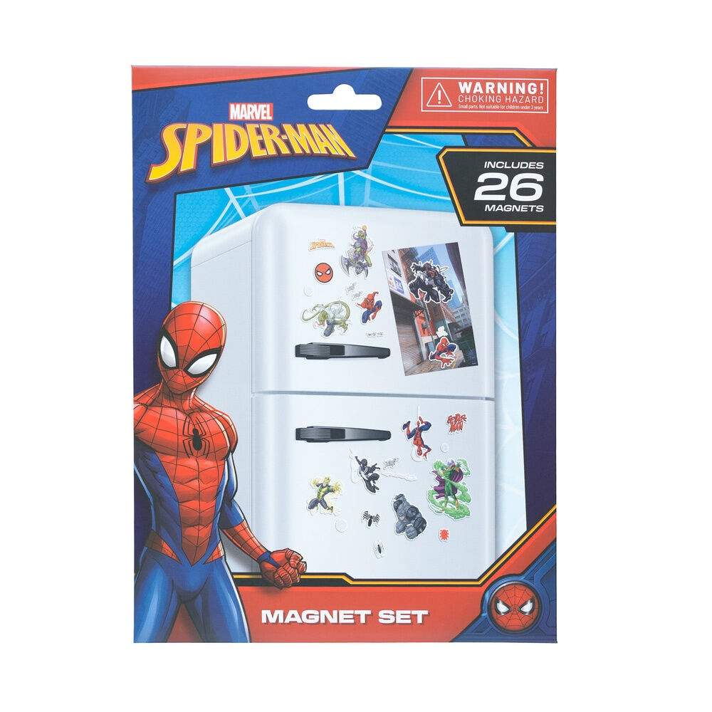 Spiderman udstansede magnetsæt – 3 ark, let at fjerne