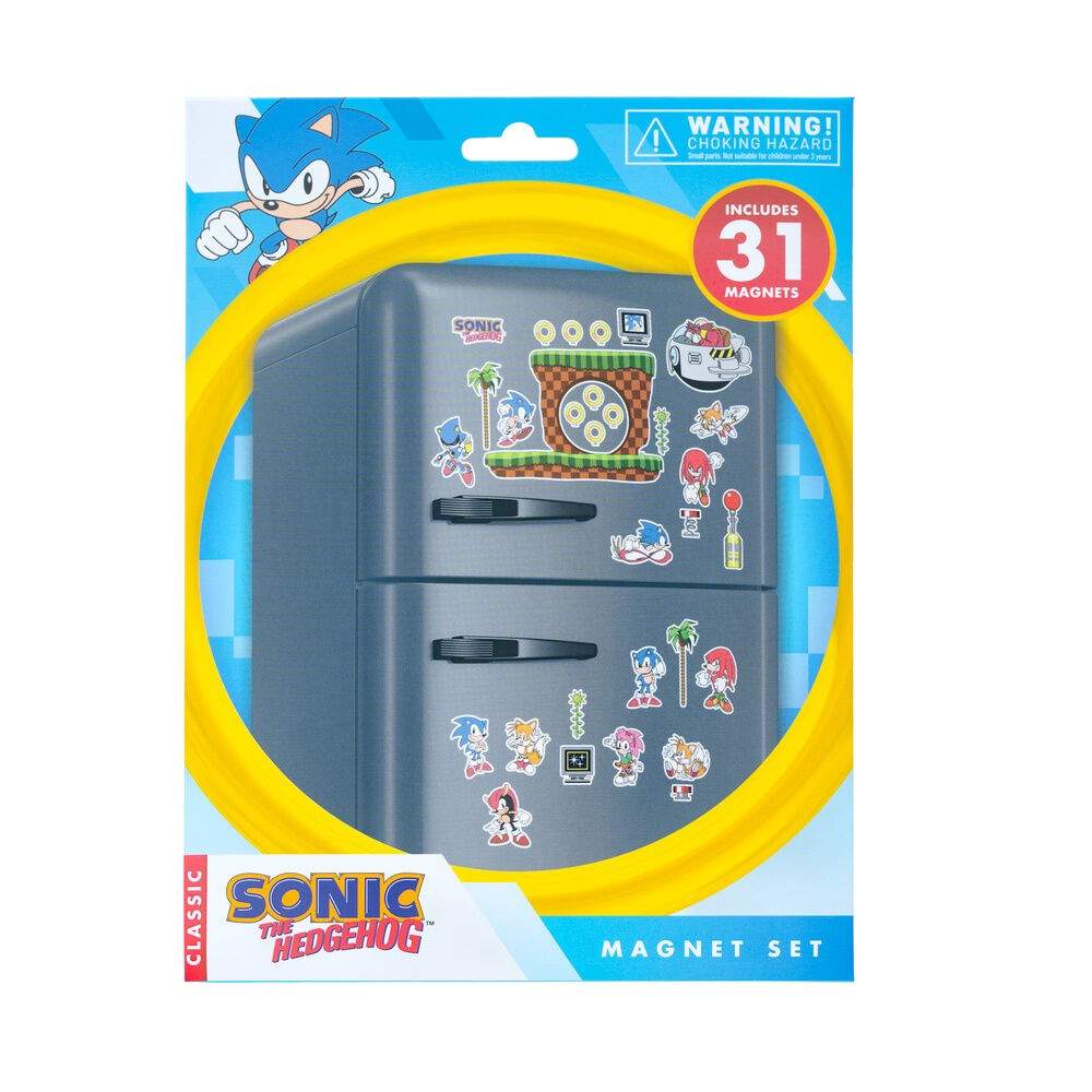 Sonic the Hedgehog udstansede magnetsæt – 3 ark