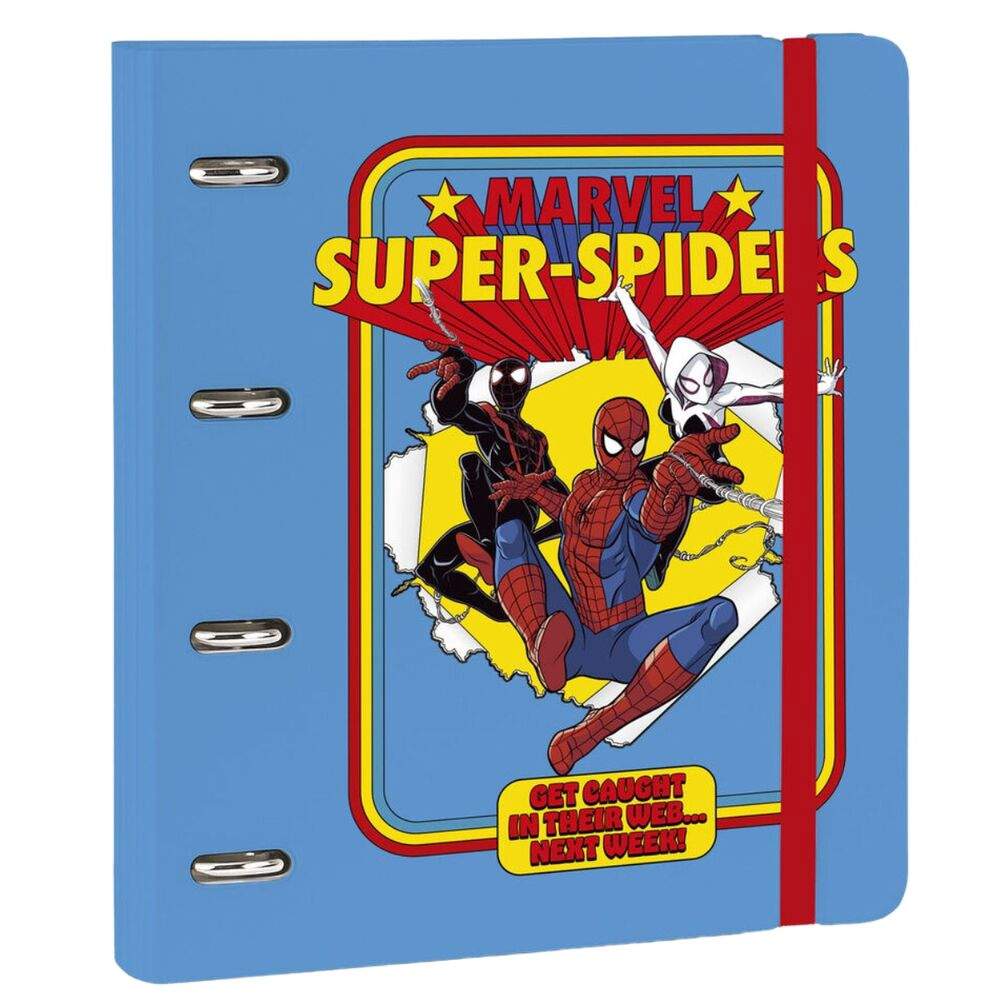 Spiderman 4-rings ringbind, 32x27,5 cm, polypropylenomslag