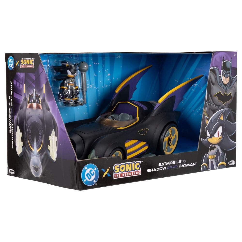 Sonic The Hedgehog Shadow Batman figur + Batmobile