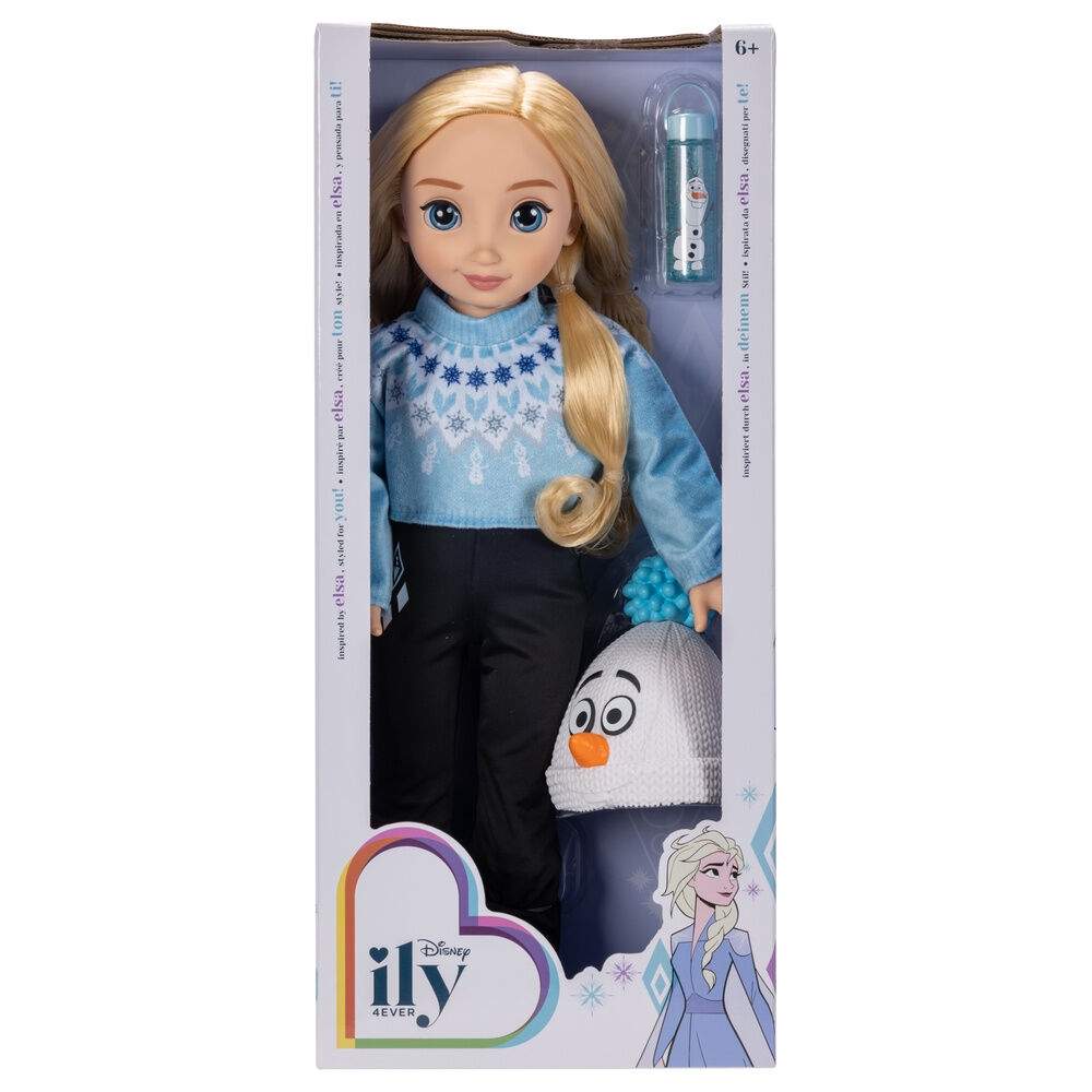 Frost Elsa Dukke 50cm – Blåt Outfit & Skøjter