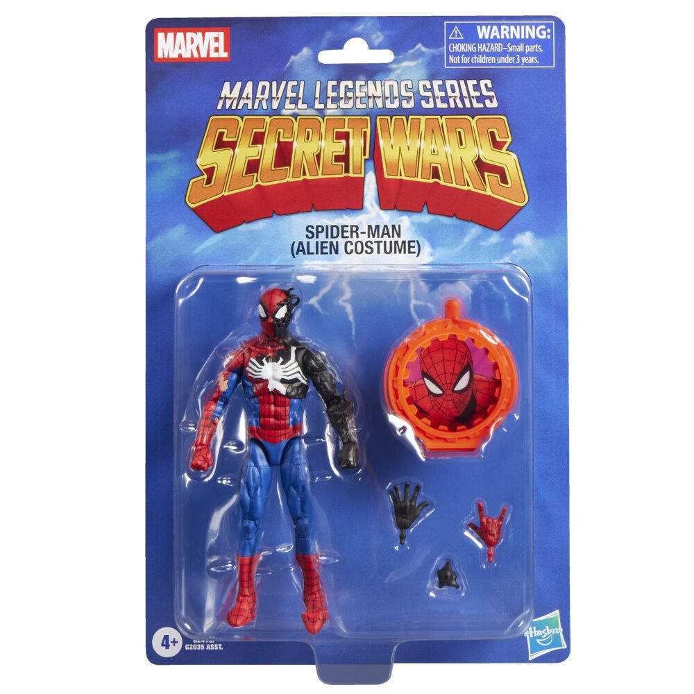 Spiderman Alien kostumefigur – 15 cm, leddelt, retro