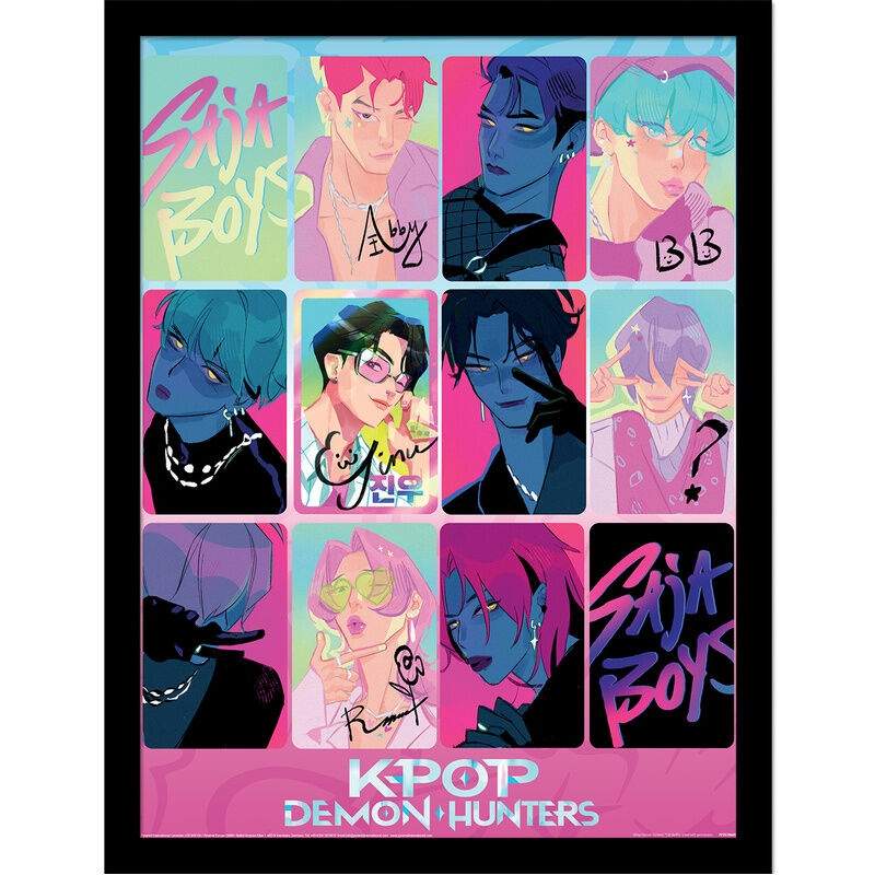 KPop Demon Hunters Lys og Mørk Indrammet tryk