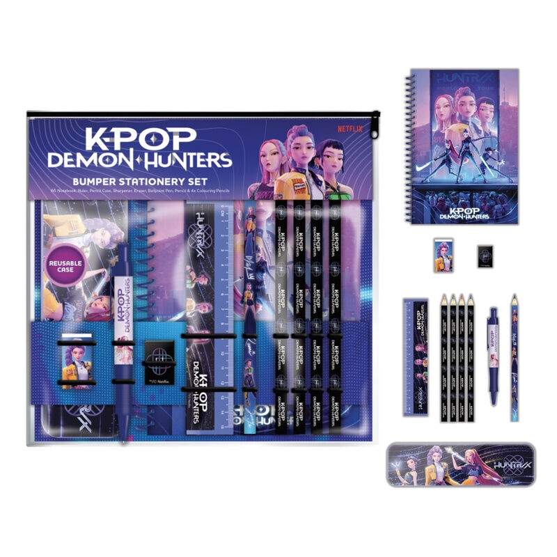 KPop Demon Hunters brevpapirsæt + A5 notesbog