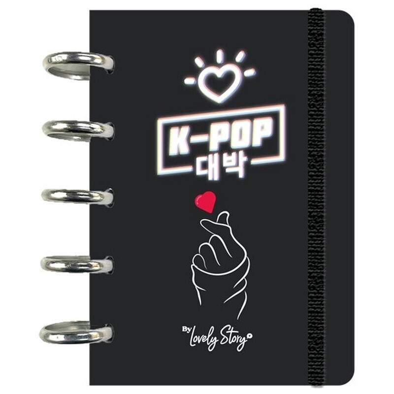 K-Pop sort A6 notesbog