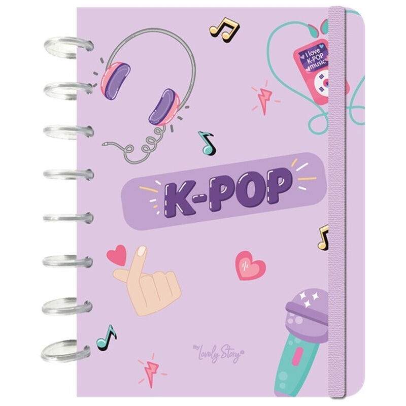 K-Pop Lilla A5 notesbog