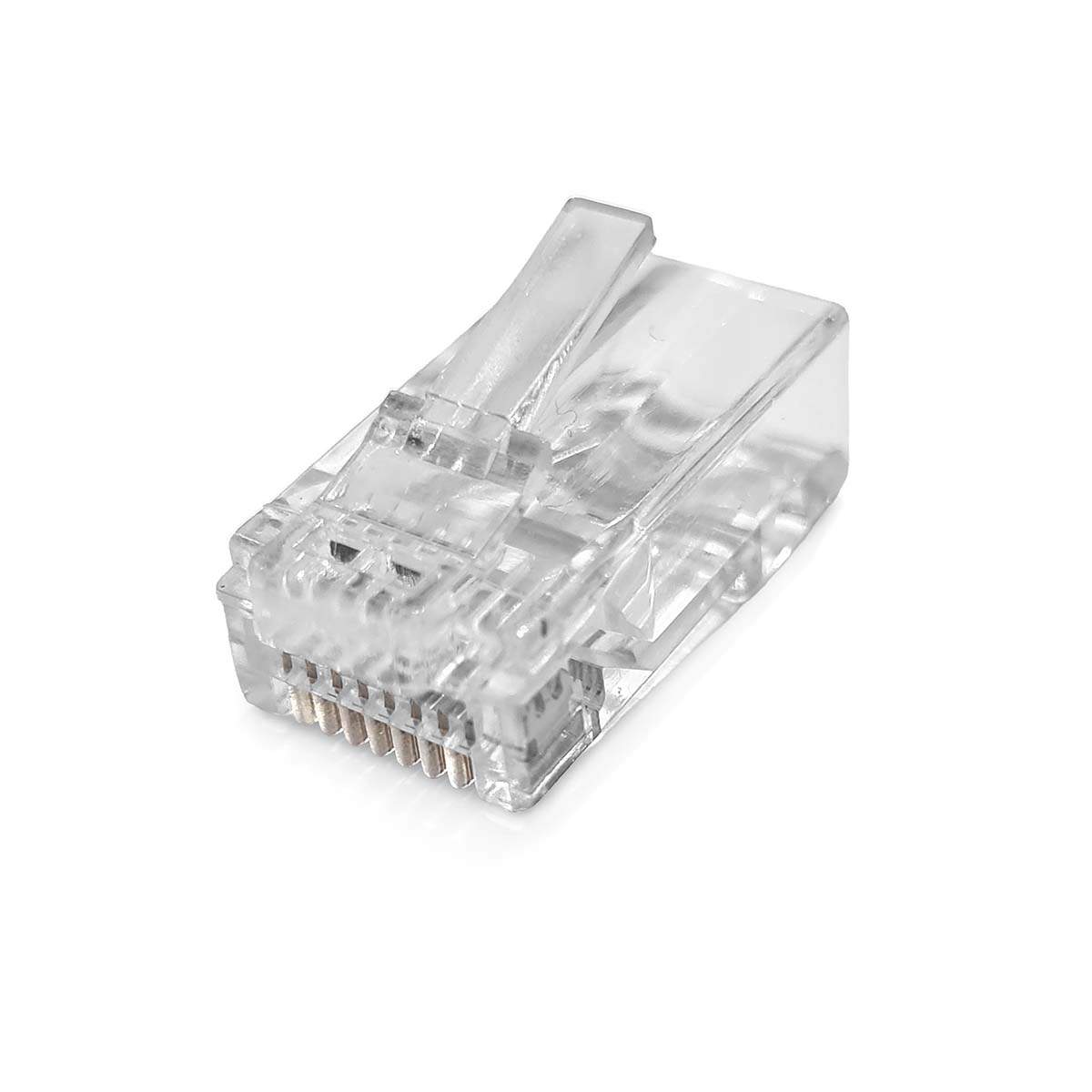 RJ45 Pass-Through-stik, CAT6, Forgyldt, 10-pak