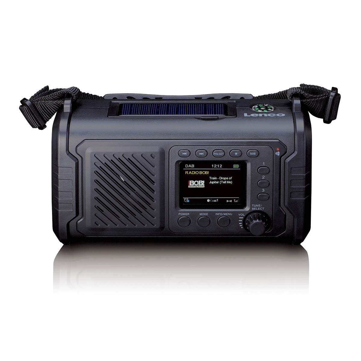 Nødradio DAB+/FM med krank og powerbank