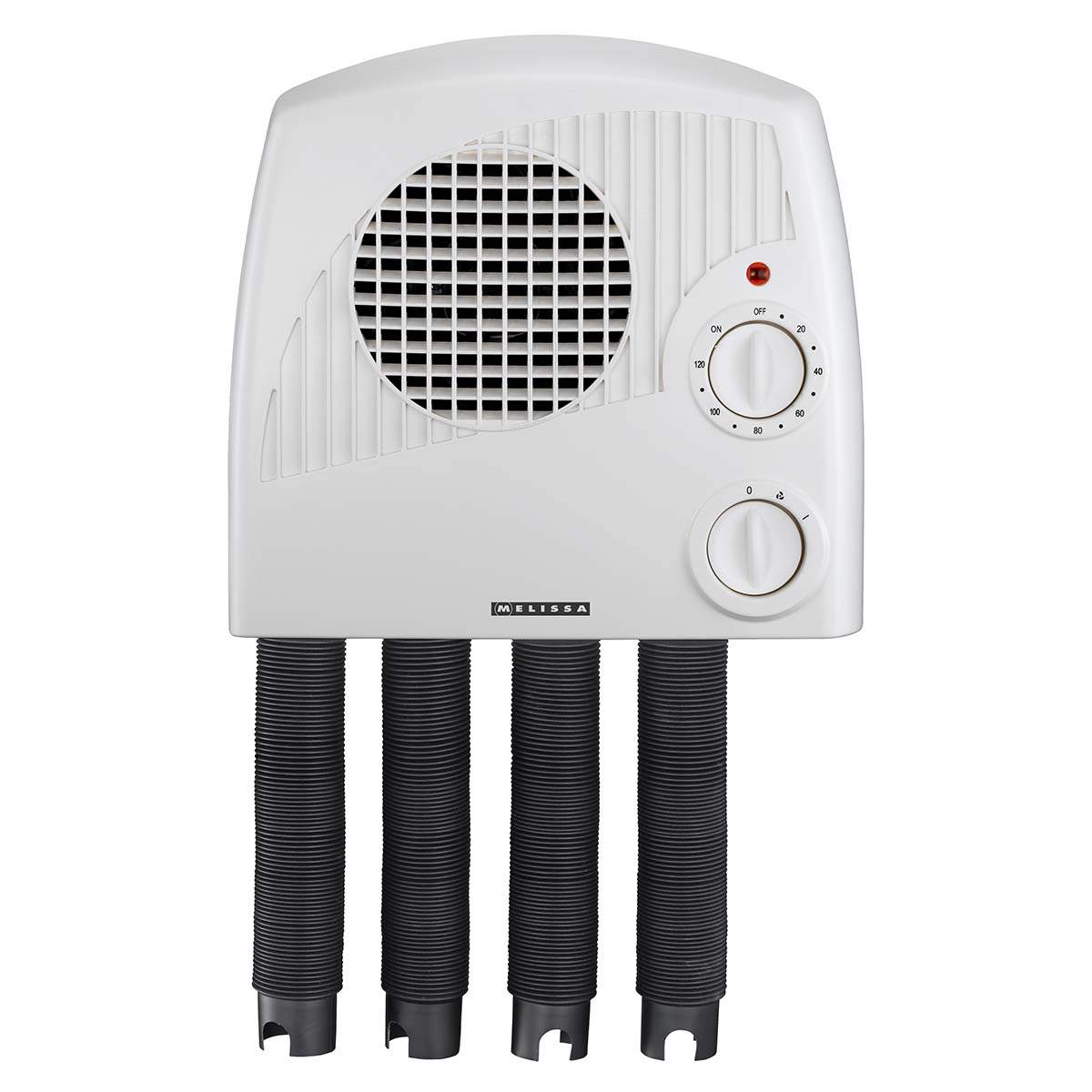 Skotørrer med timer, 350W, 4 slanger, vægmonteret