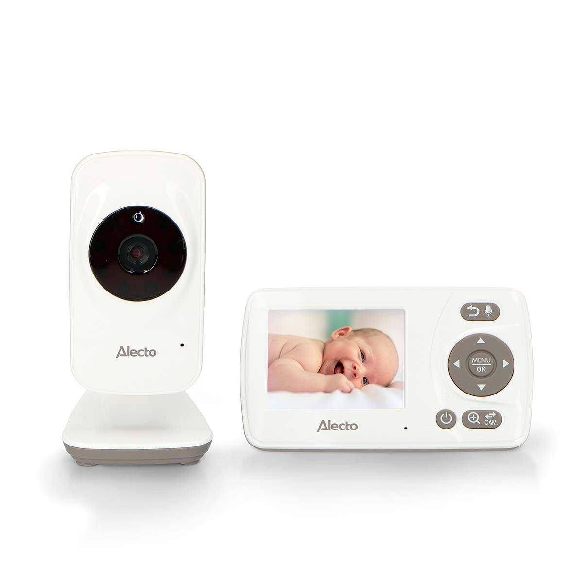 Videobabyalarm med 2,4" farvedisplay, nattesyn billede