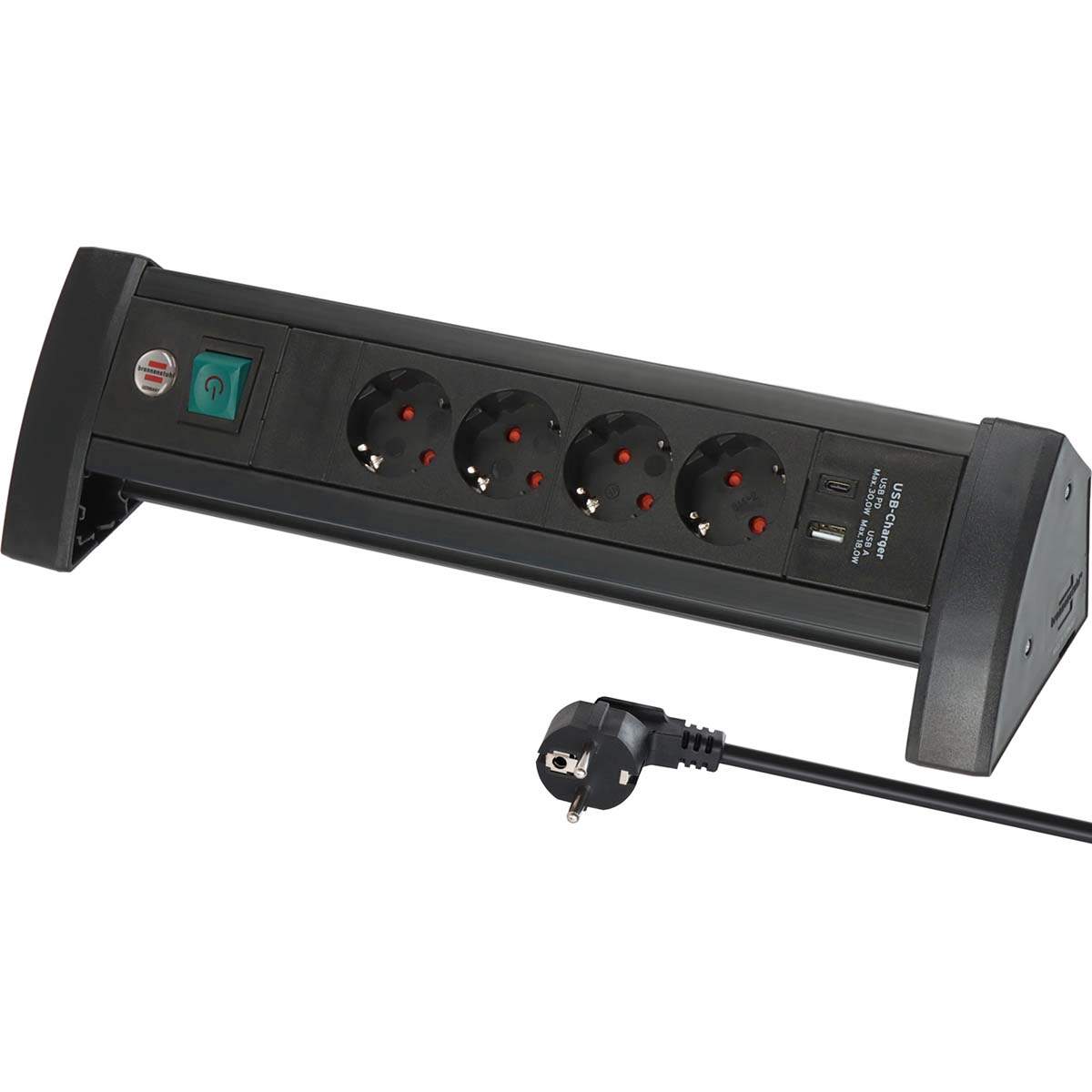 4-vägs förlängningsuttag med USB C PD, 1,8 m kabel | Hem & Hobby | Pryloteket