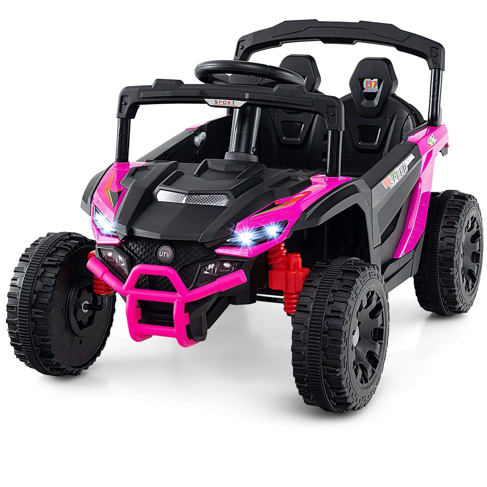12V elektrisk UTV för barn – fjärrkontroll, rosa | Hem & Hobby | Pryloteket