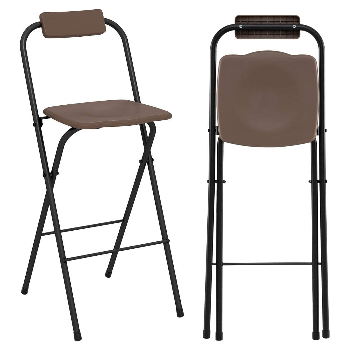 Sammenklappelige barstole sæt med 2 – Ergonomisk, 150 kg kapacitet
