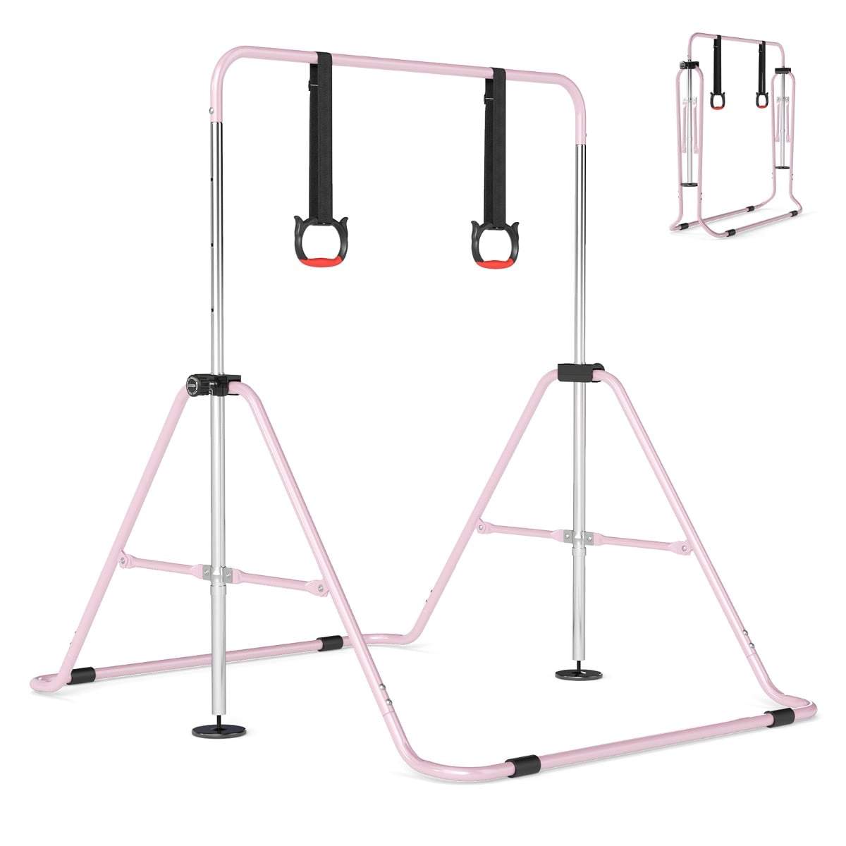 Justerbar gymnastikstång för barn – rosa, 4 höjder, hopfällbar | Hem & Hobby | Pryloteket
