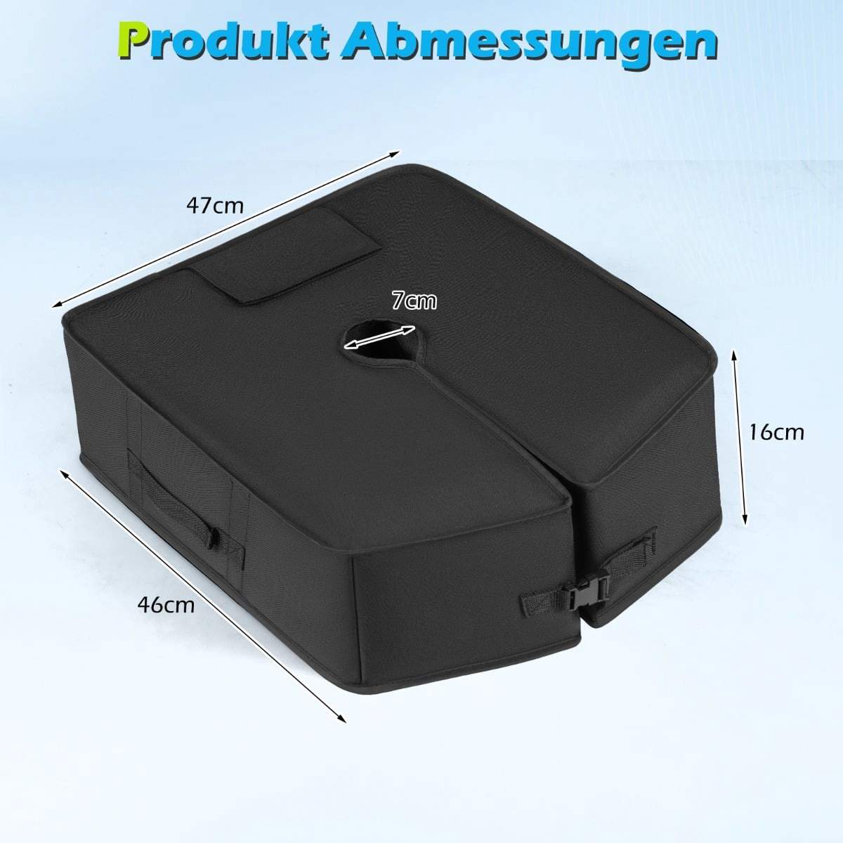 Fyllbar 40 kg sandparasollfot – hållbar, bärbar | Hem & Hobby | Pryloteket