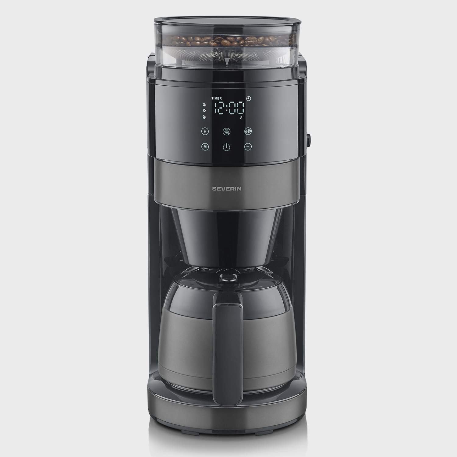 Kaffebryggare med kvarn, termokanna för 8 koppar | Hem & Hobby | Pryloteket