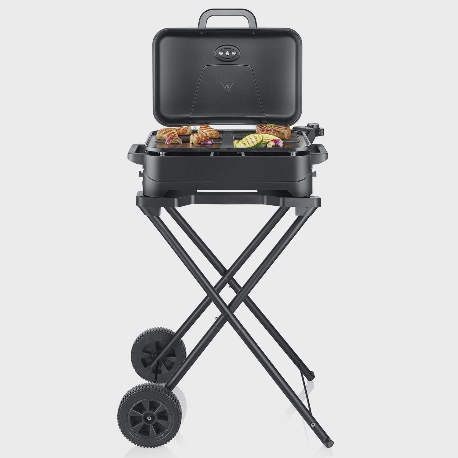 Elektrisk grill med stativ, keramisk plade, 2300W billede