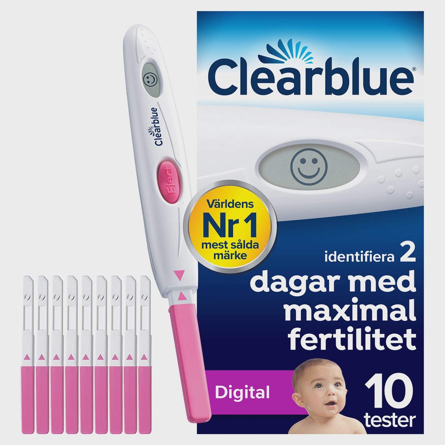Digitalt ägglossningstestkit med hållare och 10 tester | Hem & Hobby | Pryloteket