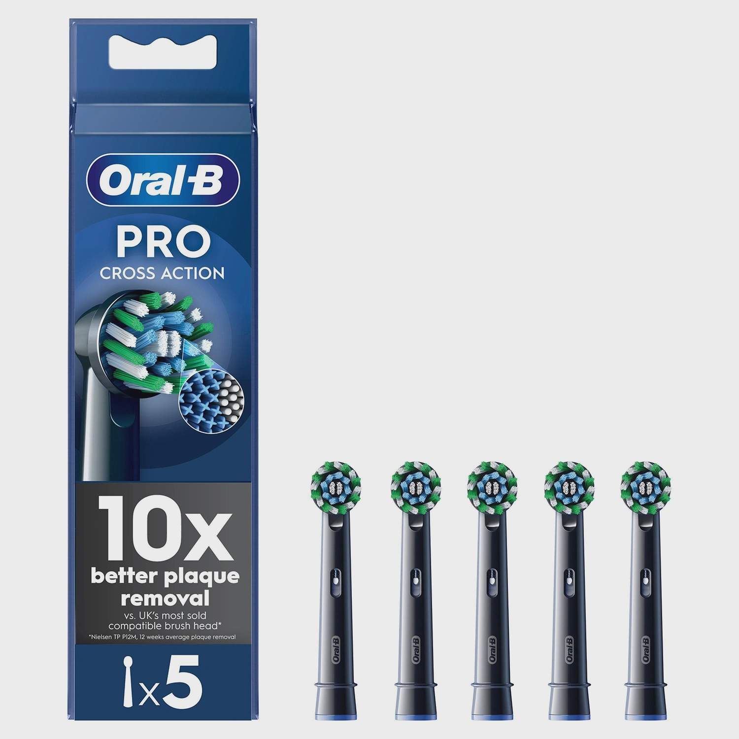 Cross Action tandborsthuvuden, svarta, 5-pack | Hem & Hobby | Pryloteket