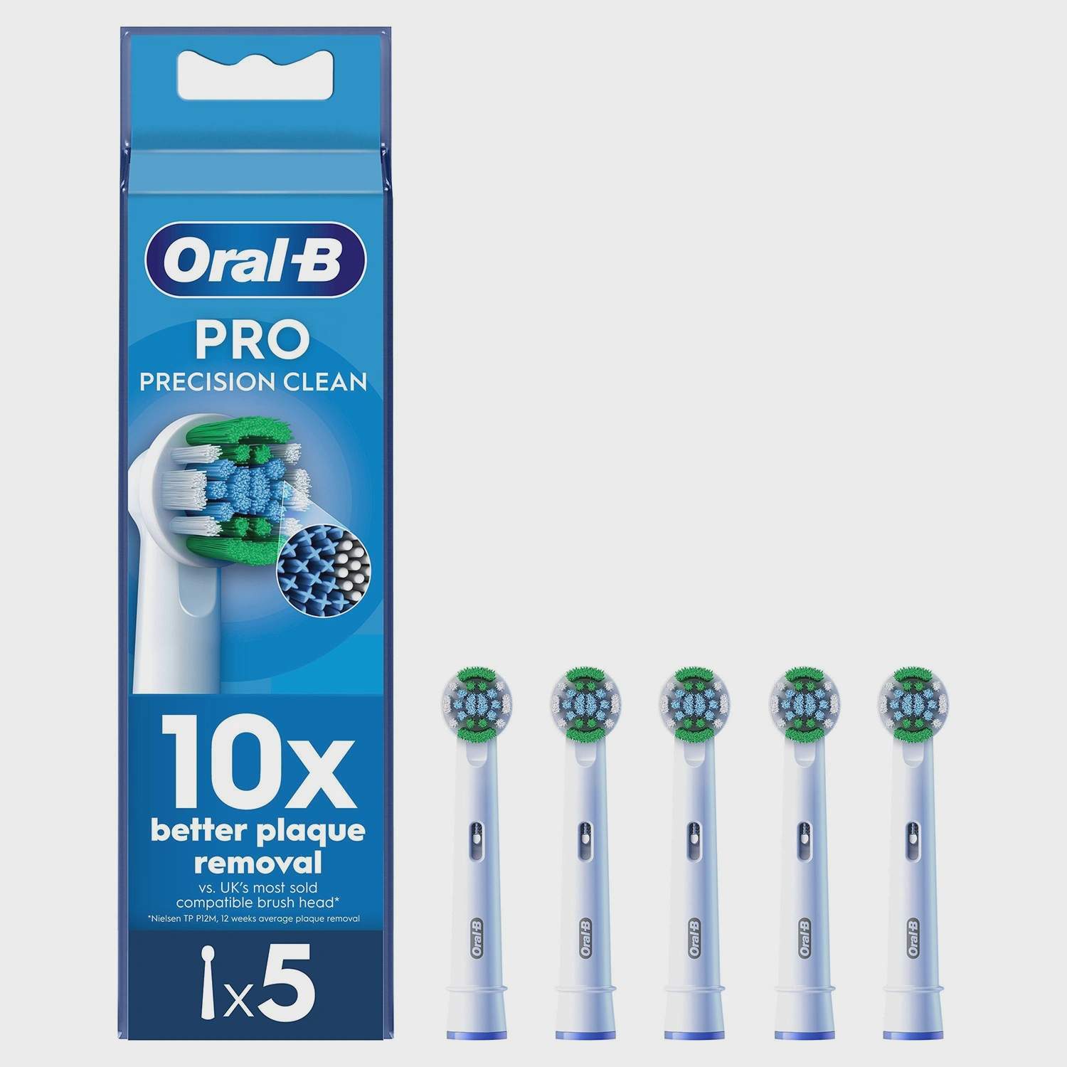 Precision Clean tandborsthuvuden, 5-pack, X-formade borst | Hem & Hobby | Pryloteket