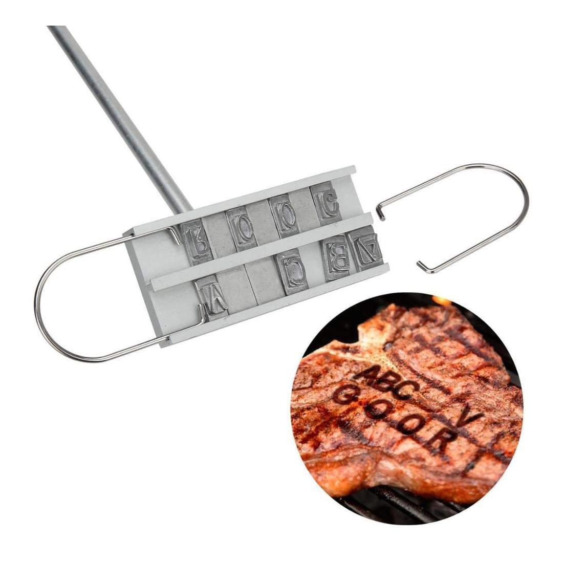 Branding Iron for Meat with Interchangeable Letters eStore