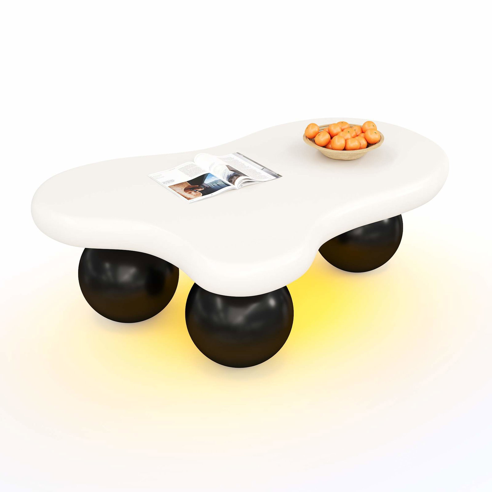 Cloud sofabord med LED-lys – 16 farver, MDF