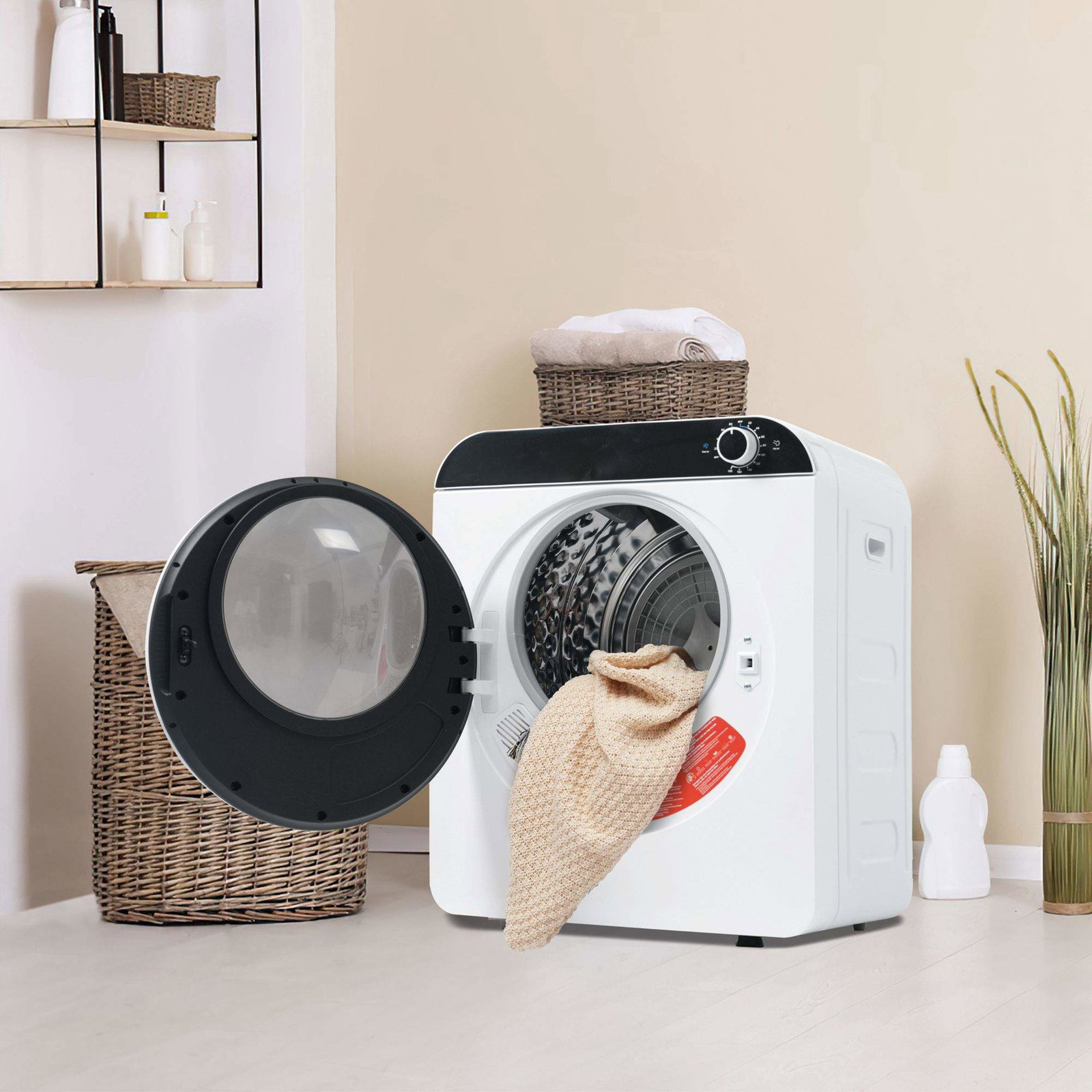 Vægmonterbar tørretumbler – 4,5 kg, 830 W, 4 programmer