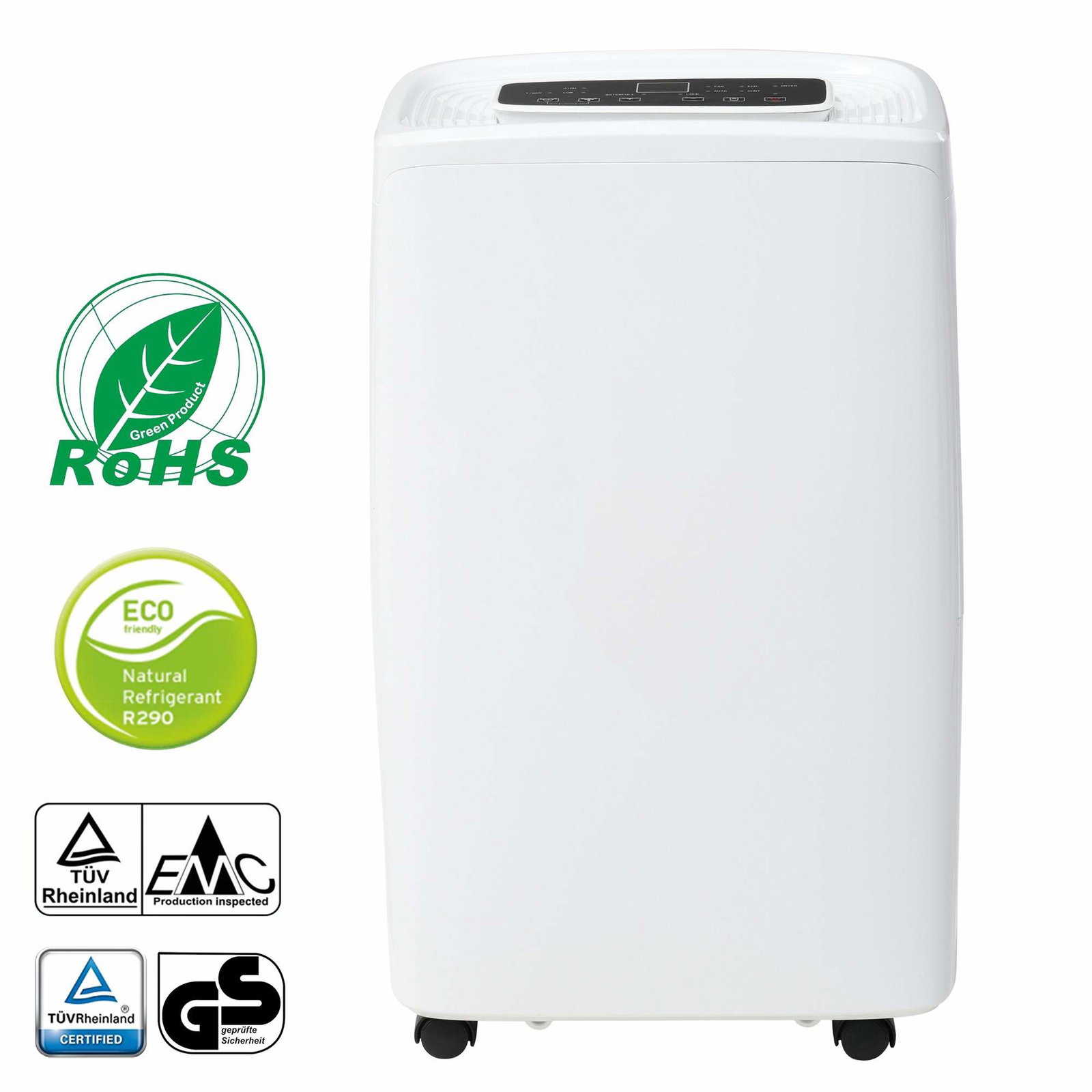 12L affugter med luftrenser – 1,5L tank, LED-display