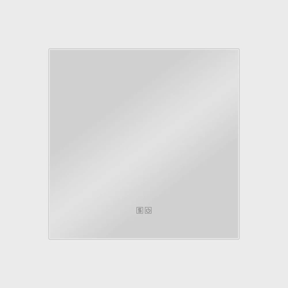 Lux Vanity LV-2713: Anti-dug vægmonteret firkantet badeværelsesspejl med baggrundsbelyst lys – 60 x 60 cm