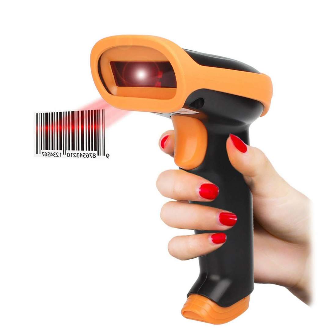 Barcode Scanner with USB to 1D Codes Orange eStore