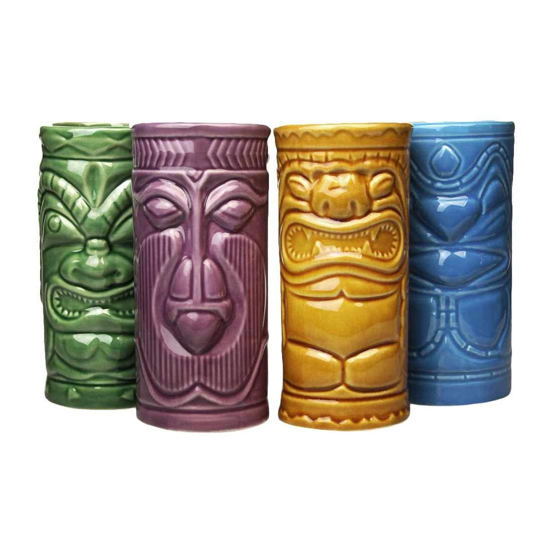4x Keramikmuggar - Tiki | Hem & Hobby - Hem & Hushåll - Kök - Servering - Glas & Muggar | Pryloteket