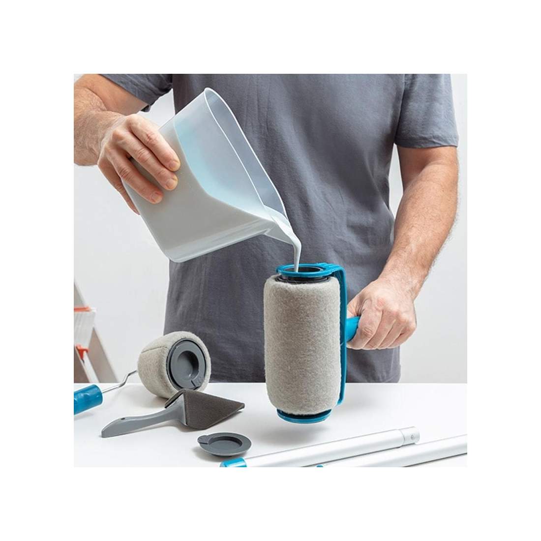 Set with Paint Rollers Refillable and Dripfree