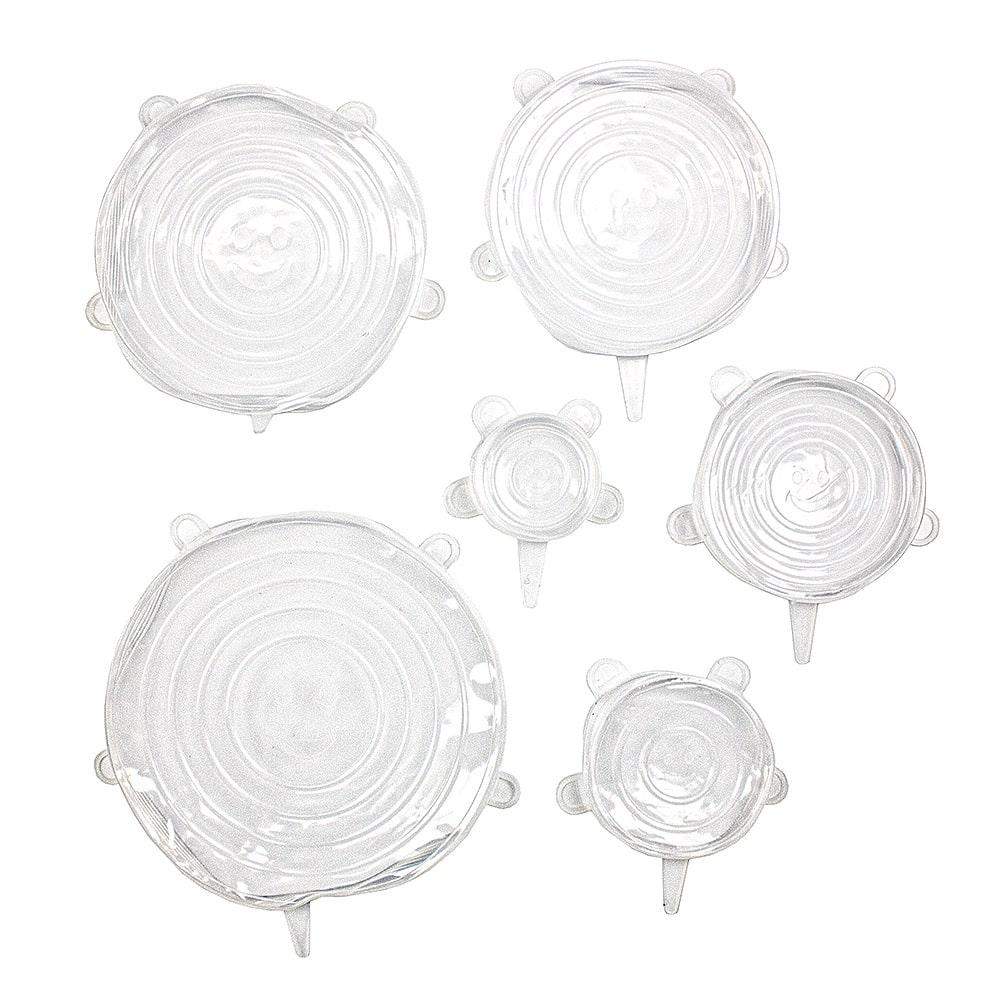 6x Hvide silikonelåg